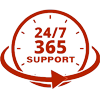 24x7x365 Support
